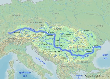Map of the Danube