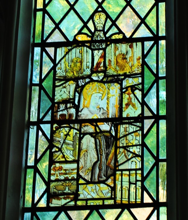 Early glass at Saxlingham church