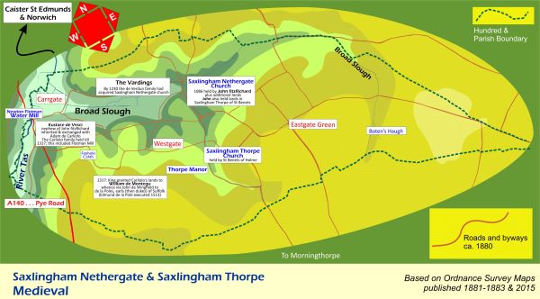 Medieval Saxlingham Map