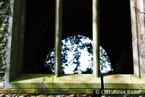 cracked church window