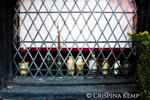 Bottles in window